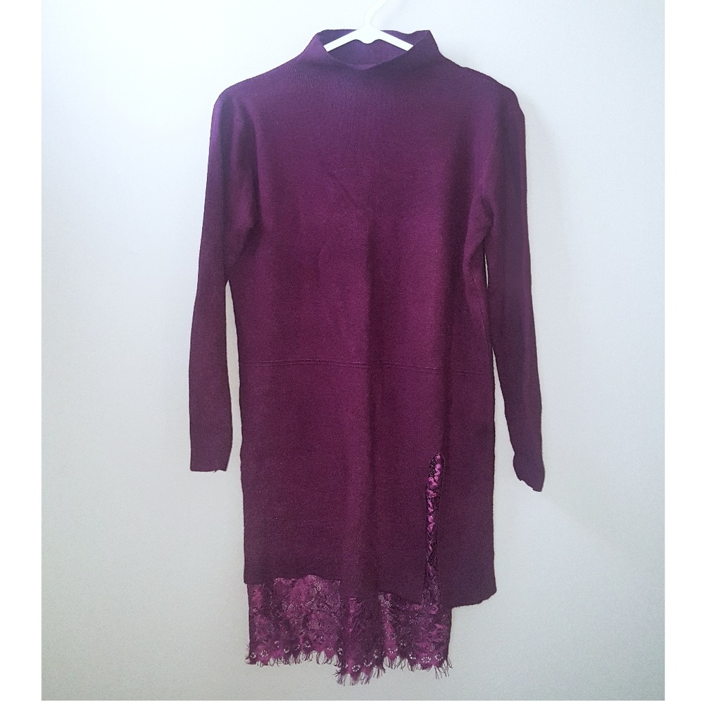 🌸 Burgundy Lace Sweater Dress 🌸